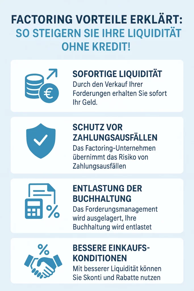 4 Vorteile durch Factoring.